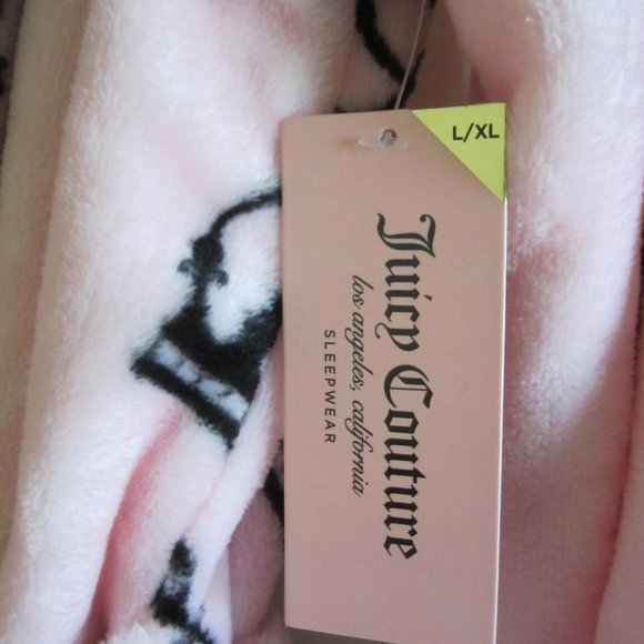 Juicy Couture Bathrobe Robe Crown Pink Sleepwear Women S/M or L/XL - Picture 4 of 5